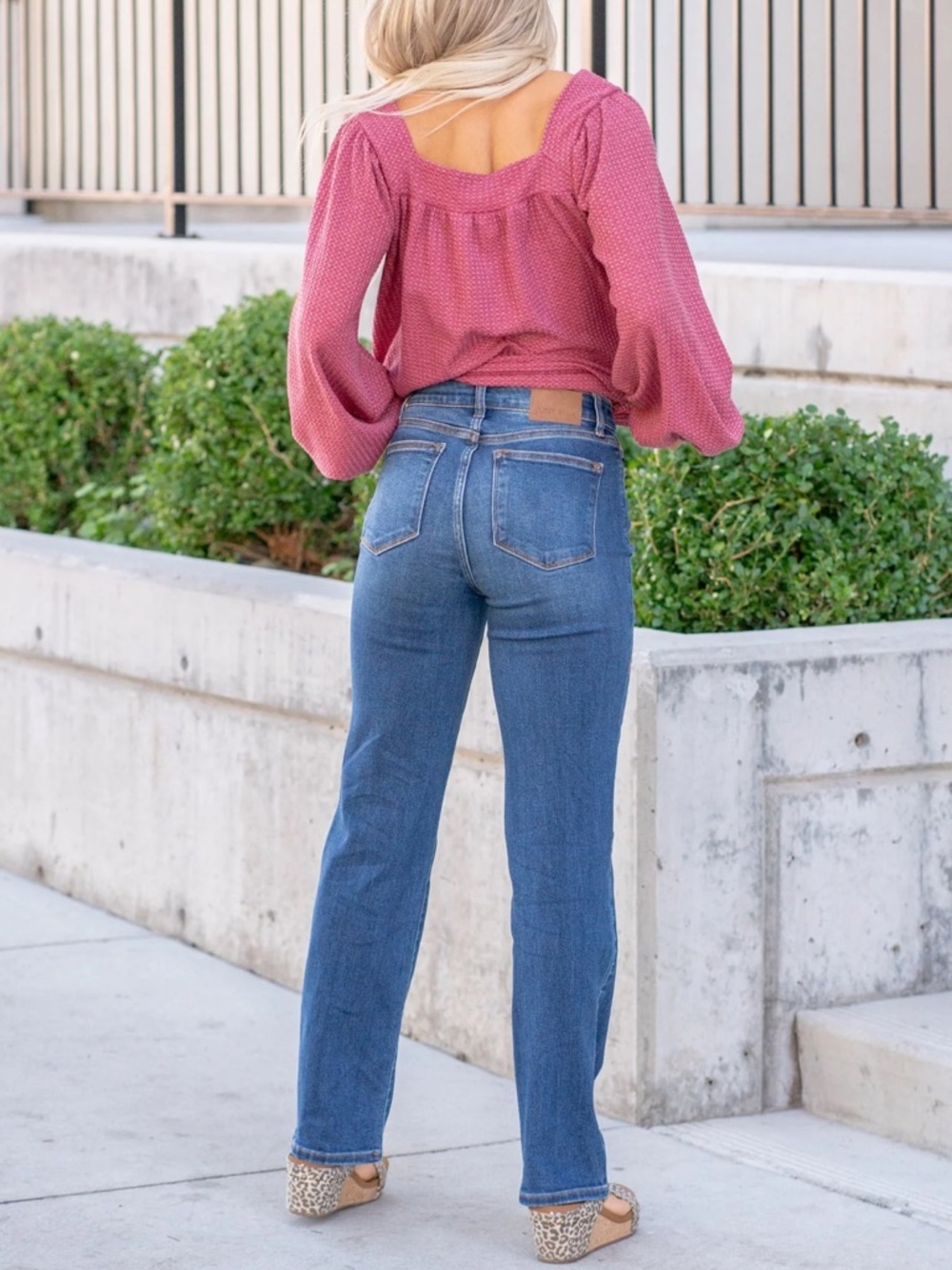 Judy Blue Johnny High Rise Hidden Button Fly Dad Jeans Medium Wash Blue 29 - Picture 5 of 16